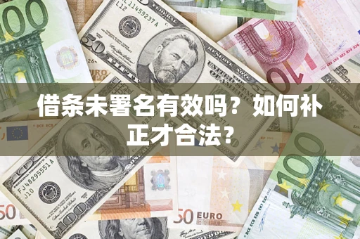 武汉借条未署名有效吗？如何补正才合法？