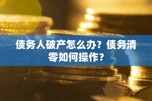武汉债务人破产怎么办？债务清零如何操作？