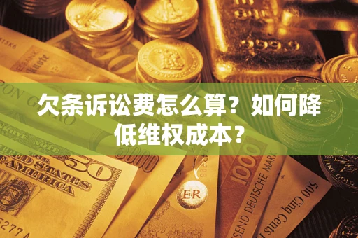 武汉欠条诉讼费怎么算？如何降低维权成本？